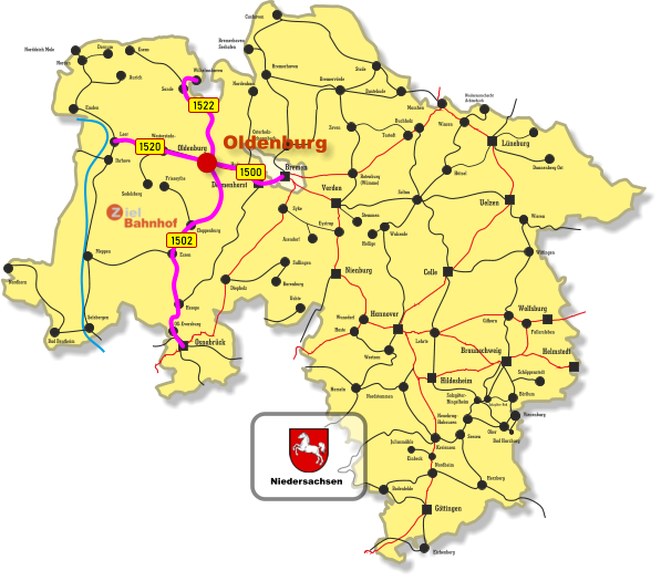 Hauptbahnhof Oldenburg Oldb Zielbahnhof de